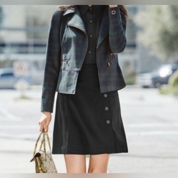 CAbi | Green Blue Tartan Moto Jacket - Picture 4 of 15